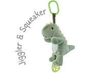Load image into Gallery viewer, Snuggle Buddy Minty Dinosaur Jiggler Pram Toy