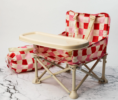 Starting Solids Campie Chair: Pink Gingham