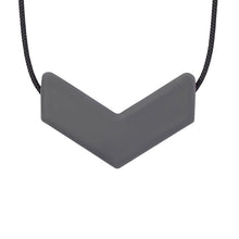 Load image into Gallery viewer, Ark Therapeutic Chevron Chew Necklace: Dark Grey  XXT