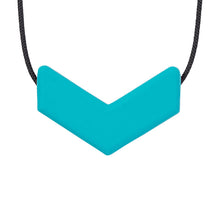 Load image into Gallery viewer, Ark Therapeutic Chevron Chew Necklace: Teal XT