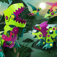 Load image into Gallery viewer, Clixo Magnetic Play: Dino Adventure