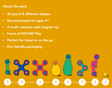 Load image into Gallery viewer, Clixo Magnetic Play: Rainbow Pack 42 Piece