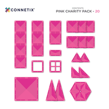 Load image into Gallery viewer, Connetix Tiles: Charity Pack 20 Piece Set - Pink