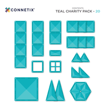 Load image into Gallery viewer, Connetix Tiles: Charity Pack 20 Piece Set - Teal