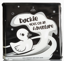 Load image into Gallery viewer, Young Wanderer Duckie Goes on an Adventure: Black &amp; White Bath Book