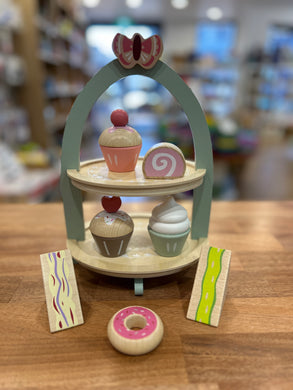 Wooden Cake Stand High Tea Set