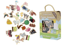 Load image into Gallery viewer, Wooden Magnet Play Set - Farm Animals