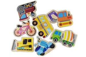 Wooden Magnet Play Set - Transport Vehicles