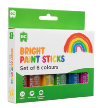 Load image into Gallery viewer, Educational Colours: Paint Sticks Bright 6 Pack