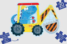 Load image into Gallery viewer, Dino Digger: Digger Shaped Puzzle
