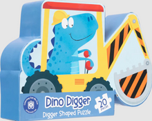 Load image into Gallery viewer, Dino Digger: Digger Shaped Puzzle