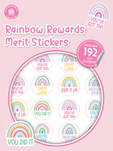 Load image into Gallery viewer, Rainbow Rewards Merit Sticker Book