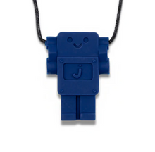 Load image into Gallery viewer, Jellystone Designs Chew Necklace: Robot - Navy Blue