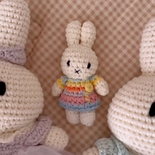 Load image into Gallery viewer, Just Dutch Miffy Handmade Keychain 11cm: Turner Dress White