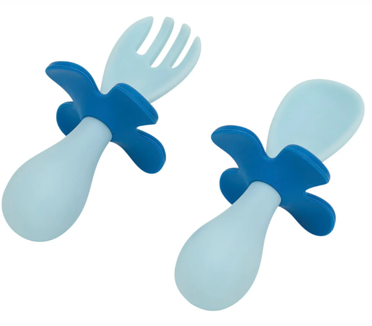 Annabel Trends: Flower Fork & Spoon - Blue