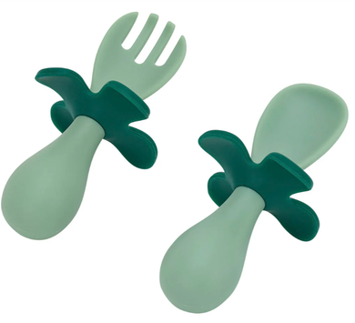 Annabel Trends: Flower Fork & Spoon - Green