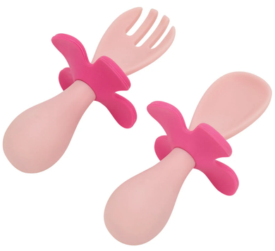 Annabel Trends: Flower Fork & Spoon - Pink