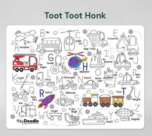 Hey Doodle ABC Silicone A3 Activity Mat: Toot Toot Honk