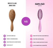 Load image into Gallery viewer, Happy Hair Brush Detangler Mini Brush - Pink - The Sensory Studio