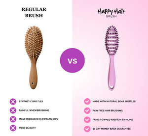 Happy Hair Brush Detangler Mini Brush - Pink - The Sensory Studio