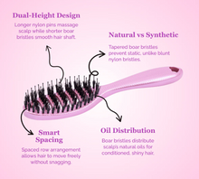 Load image into Gallery viewer, Happy Hair Brush Detangler Mini Brush - Pink - The Sensory Studio