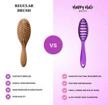 Load image into Gallery viewer, Happy Hair Brush Detangler Mini Brush - Purple - The Sensory Studio