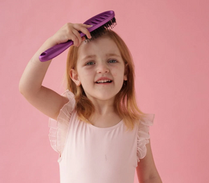 Happy Hair Brush Detangler Mini Brush - Purple - The Sensory Studio