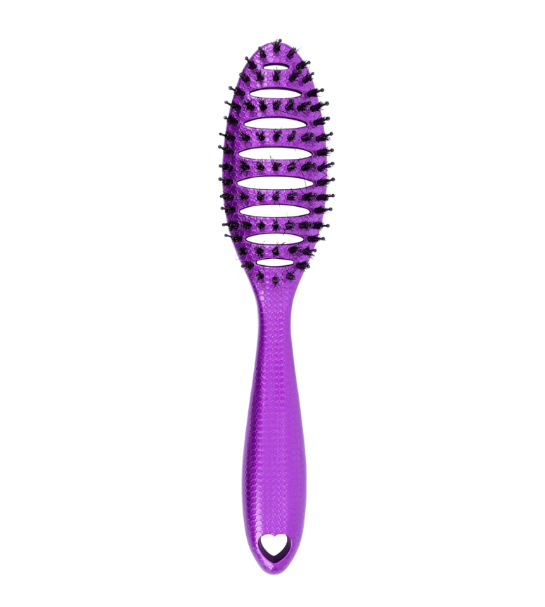 Happy Hair Brush Detangler Mini Brush - Purple - The Sensory Studio