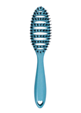 Load image into Gallery viewer, Happy Hair Brush Detangler Mini Brush - Teal - The Sensory Studio