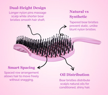 Load image into Gallery viewer, Happy Hair Brush Detangler Paddle Brush - Pink - The Sensory Studio
