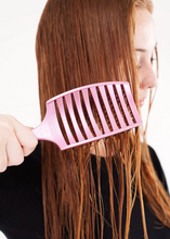 Load image into Gallery viewer, Happy Hair Brush Detangler Paddle Brush - Pink - The Sensory Studio