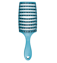Load image into Gallery viewer, Happy Hair Brush Detangler Paddle Brush - Teal - The Sensory Studio