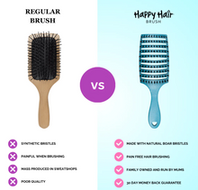 Load image into Gallery viewer, Happy Hair Brush Detangler Paddle Brush - Teal - The Sensory Studio