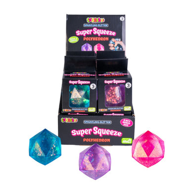 Smoosho's Super Squeeze Fidget: Glitter Polyhedron
