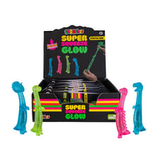 Load image into Gallery viewer, Smoosho's Super Squeeze Fidget: Stretchy Dino Glow in the Dark