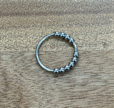 Bead Anxiety Spinning Fidget Ring: Size 5 - Small