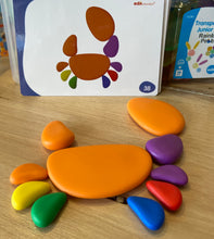 Load image into Gallery viewer, edx education Rainbow Pebbles and Activity Set in Plastic Container