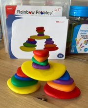 Load image into Gallery viewer, edx education Rainbow Pebbles and Activity Set in Plastic Container