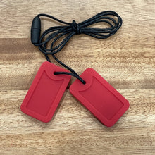 Load image into Gallery viewer, Chewigem Chew Necklace 'Dog Tag': Red