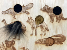 Load image into Gallery viewer, 5 Little Bears: Wooden Australian Animal Sensory Board