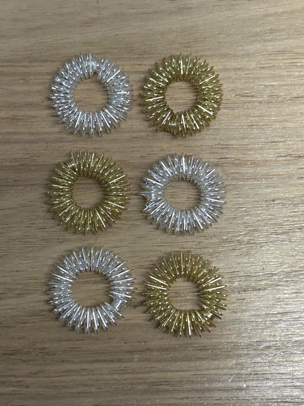 Sensory Acupressure / Spikey Fidget Finger Ring: 2 Pack