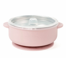 Load image into Gallery viewer, Jeanie Baby Stainless Steel / Silicone Suction Bowl: Mauve