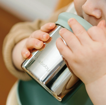 Load image into Gallery viewer, Jeanie Baby Stainless Steel / Silicone Straw Cup: Sage Green