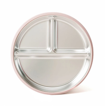 Load image into Gallery viewer, Jeanie Baby Stainless Steel / Silicone Divided Plate: Mauve