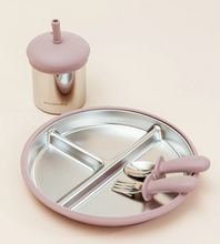 Load image into Gallery viewer, Jeanie Baby Stainless Steel / Silicone Straw Cup: Mauve