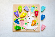 Load image into Gallery viewer, Wooden 123 Carrot &amp; Rabbit Puzzle
