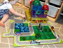 Load image into Gallery viewer, Learn &amp; Grow Toys: Magnetic Tile Toppers: Train Track Pack (36 Piece Pack)