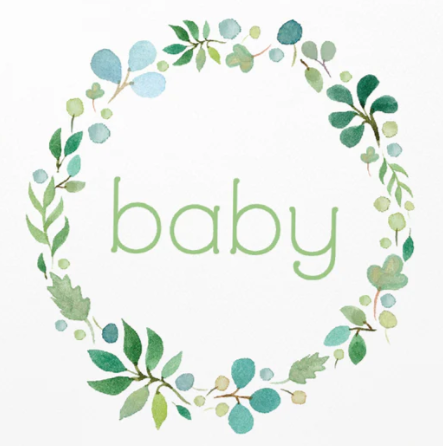 Lauren Hinkley Greeting Card: Baby Garland (Sage) - The Sensory Studio