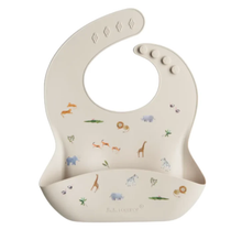 Load image into Gallery viewer, LouLou Lollipop: Silicone Bib - Safari Jungle