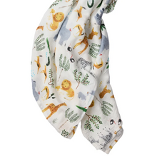 Load image into Gallery viewer, LouLou Lollipop: Muslin Swaddle Wrap Safari Jungle